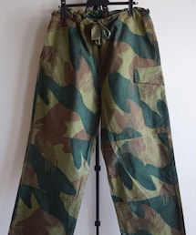 VINTAGE | 50s Belgium Army Brush Stroke Camo Over Trousers(カーゴパンツ)