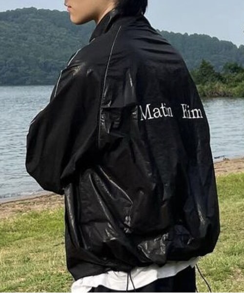 matin kim ナイロンジャケット グレー フード付きジャケット matin kim ナイロンジャケット グレー フード付きジャケット