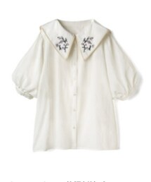 GRL | セーラーカラー花柄刺繍パフスリーブブラウス

(シャツ/ブラウス)