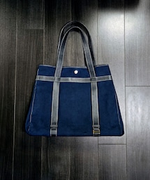 Cisei | Cisei アルカンターラ×シボ革 NAVY-COMBI トートバッグ USED (トートバッグ)