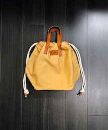 BUTTERO | BUTTERO キャンバスレザー 巾着トート USED (トートバッグ)