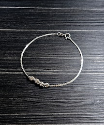 VINTAGE | No brand ツイストチェーン 925シルバーブレスレット 伊製 USED (ブレスレット)