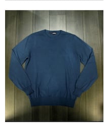 LARDINI | LARDINI コットンニットTシャツ ブルーグレー(Tシャツ/カットソー)