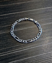 VINTAGE | No brand フィガロチェーン 925シルバーブレスレット 伊製vintage(ブレスレット)