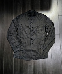 ANATOMICA | ANATOMICA LINEN DOLMAN JACKET BLACK 仏製 USED (ノーカラージャケット)
