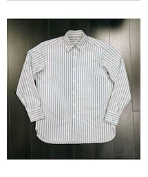 BRITISH MADE | BRITISH MADE タイプライター ロンドンシャツ GREEN×ECRU(シャツ/ブラウス)