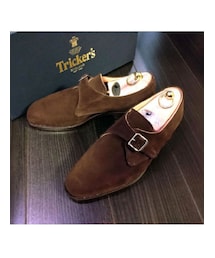 Tricker's | Tricker's ブラウンスエードモンクストラップ MAYFAIR herring shoesで購入(ドレスシューズ)
