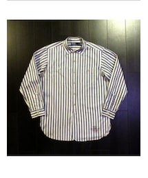 Polo by Ralph lauren | Polo by Ralph lauren マリンストライプ コットンヘリンボーンシャツ USED(シャツ/ブラウス)
