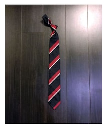 Bon Vieux × JOHN COMFORT | Bon Vieux 復刻 JOHN COMFORT シルクストライプタイ ネイビー×レッド＆ホワイト(ネクタイ)