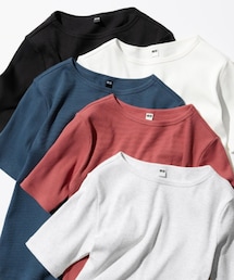 UNIQLO | リブボートネックT(Tシャツ/カットソー)