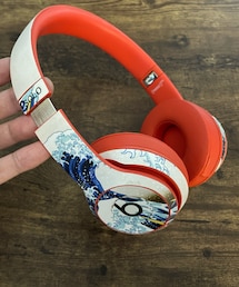 beats | BEATS SOLO 3 カスタム 葛飾北斎「富嶽三十六景 神奈川沖浪裏」(ヘッドフォン/イヤホン)