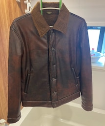 A.A.R | A.A.R ヨウジヤマモト フェイクレザージャケット ボアブルゾン(ジャケット/アウター)