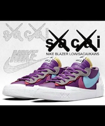 NIKE | NIKE ×KAWS×SACAI  BLAZER LOW PURPLE DUSK 28.5cm(スニーカー)