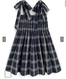 GRL | リボンチェック柄シャーリングミニワンピース(トップス)