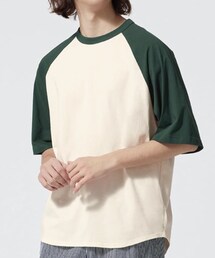 GU | オーバーサイズT(5部丈) (ラグラン)(Tシャツ/カットソー)