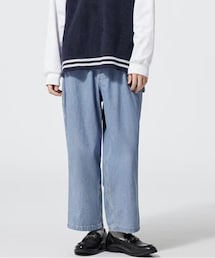 GU | ライトデニムペインターイージーアンクルパンツ(デニムパンツ)