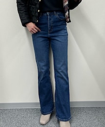GU | フレアジーンズ(丈標準72～76cm)(デニムパンツ)