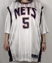VINTAGE | reebok NBA Brooklyn Nets authentic uniform game jersey(シャツ/ブラウス)