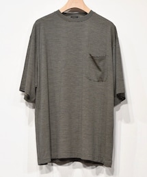 COMOLI | Summer-Wool-Jersey-T-Shirt-Border(Tシャツ/カットソー)