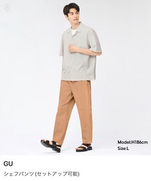 GU | シェフパンツ　オレンジ　L(パンツ)