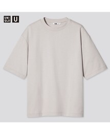 UNIQLO | エアリズムコットンオーバーサイズTシャツ（5分袖）(Tシャツ/カットソー)