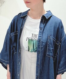 Samansa Mos2 blue | Tシャツ/カットソー