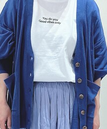 Samansa Mos2 blue | Tシャツ/カットソー