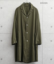 WAIPER.inc |  1930年代から40年代にかけてフランスのミリタリーやワークでよく見られたワークコートを復刻した一着。  リネン独特のやわらかな肌さわり、着心地の軽さ、風通しのよさは幅広いシーズンで活躍すること間違い無し◎(その他アウター)