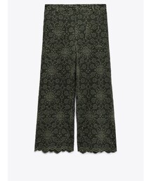 ZARA | カットワーク エンブロイダリー パンツ / size34(その他パンツ)