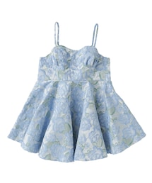 POPPY | JACQUARD FLARE CAMI TUNIC (BLUE FLOWER)  (チュニック)