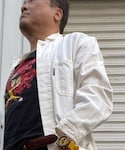 BLUE BLUE(ブルーブルー)の「ジャケット/アウター(ノーカラーコート)」