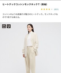 UNIQLO | ヒートテックコットンモックネックT(Tシャツ/カットソー)