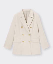 GU | ダブルブレストブレザー / natural / S size / ¥4,990(ジャケット/アウター)