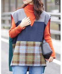 CIAOPANIC TYPY | 【etsinta/エシンタ】ウール混ツイードリメイクベスト(ベスト)