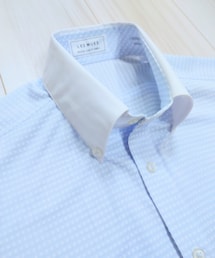 LES MUES | クレリックボタンダウン半袖シアーシャツ(シャツ/ブラウス)