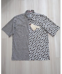 40ｃｔ＆525 | デイジープリント　切替半袖シャツ

ホワイト(501)

02(M)(シャツ/ブラウス)