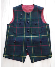 40ｃｔ＆525 | 有楽町マルイ別注MOONチェックツィードワークベスト(ベスト)