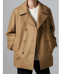 NANO universe | ハードプレスメルトンボルドフィットメルトンピーコート(ジャケット/アウター)