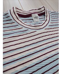 TAKEO KIKUCHI | ヘリンボンボーダー 半袖カットソー(Tシャツ/カットソー)