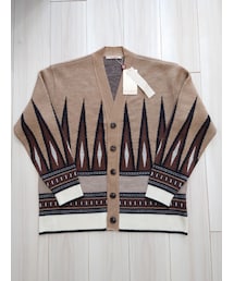 40ｃｔ＆525 | ジャカード Vネックカーディガン(トップス)