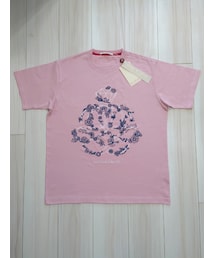 40ｃｔ＆525 | フラワーアンドマークＴシャツ ピンク(072)(M)(Tシャツ/カットソー)