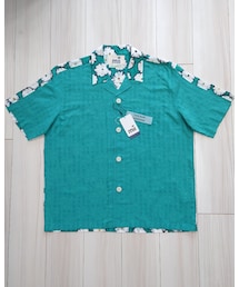 mii | mii ハンドメイドフラワープリントオープンカラーシャツ(シャツ/ブラウス)