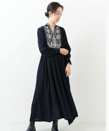 NE QUITTEZ PAS! | Moss Rayon Embroidery Dress(ワンピース)