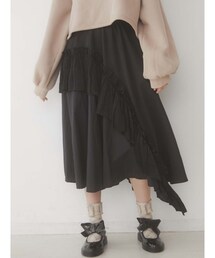 merry jenny | 異素材アシメフリルスカート(スカート)