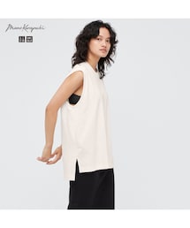 UNIQLO | エアリズムコットンオーバーサイズT（ノースリーブ）/ size S(Tシャツ/カットソー)