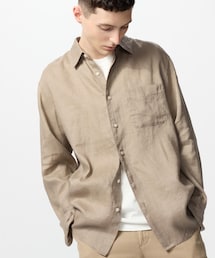 UNIQLO | プレミアムリネンシャツ / M(シャツ/ブラウス)