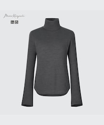 UNIQLO | UNIQLO×Mame Kurogoubhi ヒートテックウールブレンドタートルネックT / L(Tシャツ/カットソー)