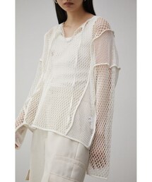AZUL by moussy | PATTERN MESH PULLOVER/パターンメッシュプルオーバー(Tシャツ/カットソー)