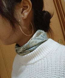 no brand | 祖母のお下がりのシルクの大判スカーフ🍃(ストール/ショール)
