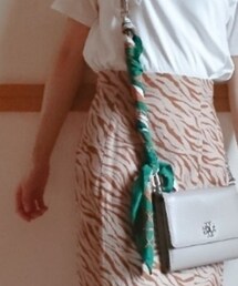 no brand | シルク100%の大判スカーフ💚(ストール/ショール)